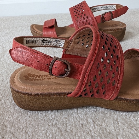 Rocky 4EurSole RKH185 Women Red Sprightly Slingback Comfort Sandal Non-Slip Sz 9 - Picture 9 of 16